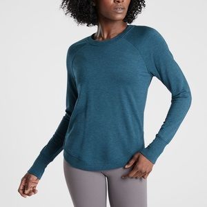 Athleta Mindset Sweatshirt In Teal Size Medium